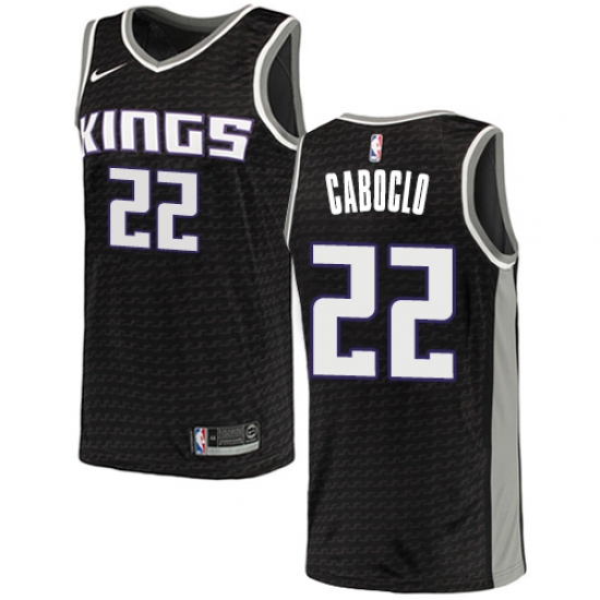 Women's Nike Sacramento Kings #22 Bruno Caboclo Authentic Black NBA Jersey Statement Edition - Ujersey