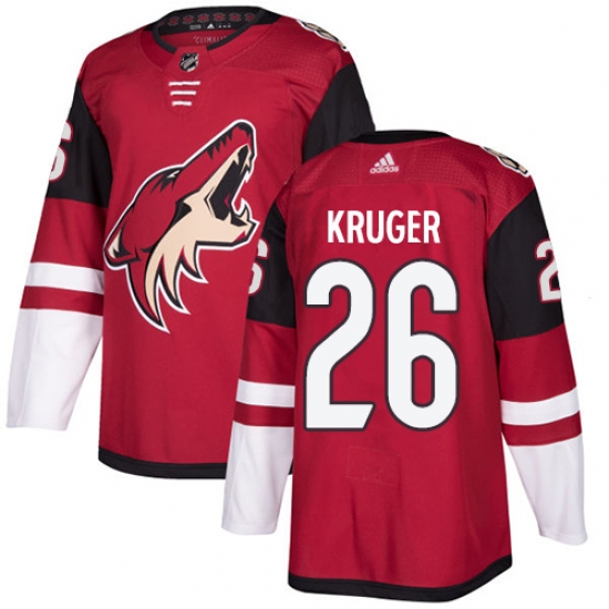 Men's Adidas Arizona Coyotes #26 Marcus Kruger Authentic Burgundy Red Home NHL Jersey