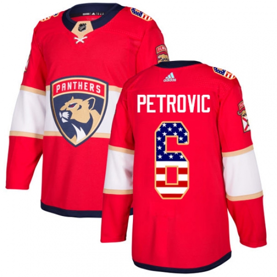 Youth Adidas Florida Panthers #6 Alex Petrovic Authentic Red USA Flag Fashion NHL Jersey - Ujersey