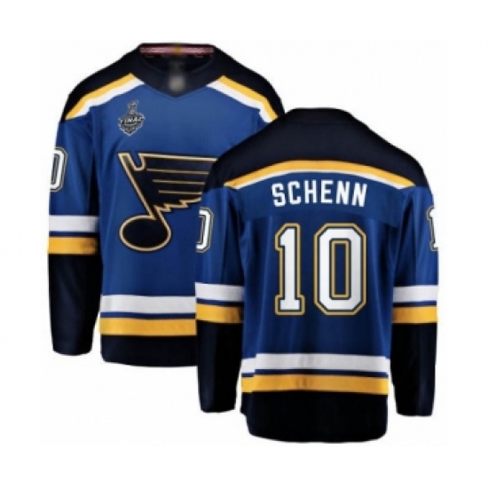 Youth St. Louis Blues #10 Brayden Schenn Fanatics Branded Royal Blue Home Breakaway 2019 Stanley Cup Final Bound Hockey Jersey - Ujersey