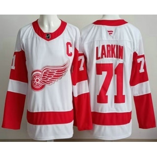 Men's Detroit Red Wings #71 Dylan Larkin White Authentic Jersey - Ujersey