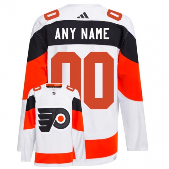 Men's Philadelphia Flyers Custom White 2024 Stadium Series Stitched Jersey - Ujersey