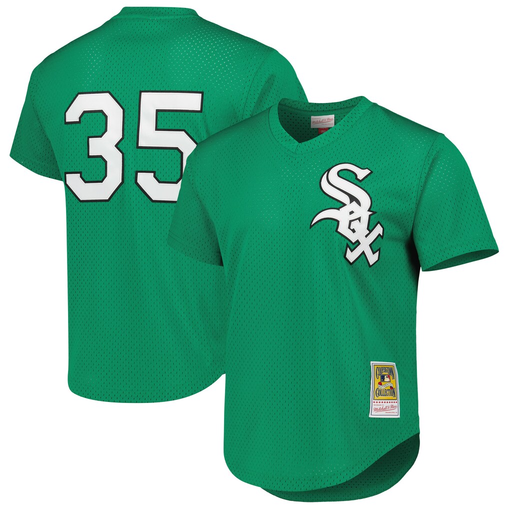 Men's Chicago White Sox Frank Thomas Mitchell & Ness Green Authentic Batting Practice Jersey - Ujersey