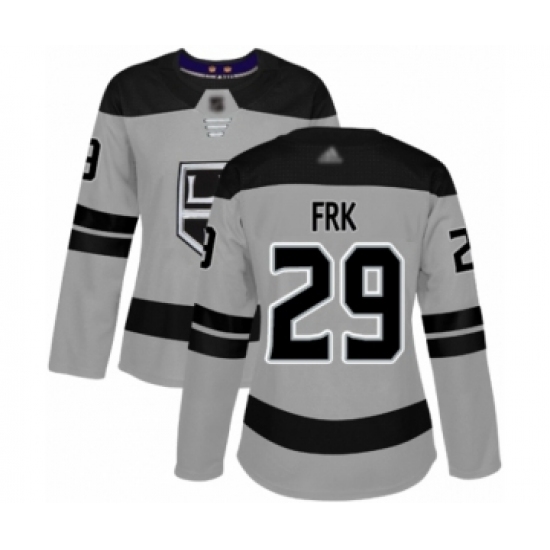 Women's Los Angeles Kings #29 Martin Frk Authentic Gray Alternate Hockey Jersey - Ujersey