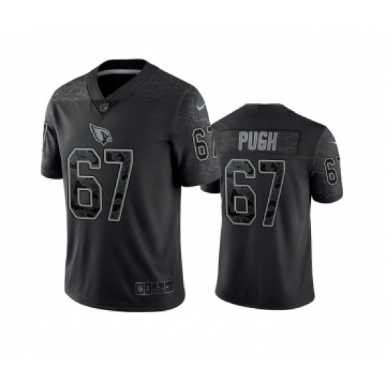 Men's Arizona Cardinals #67 Justin Pugh Black Reflective Limited Stitched Football Jersey