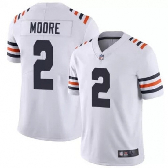 Youth Chicago Bears #2 DJ Moore White Vapor Limited Stitched Jersey - Ujersey