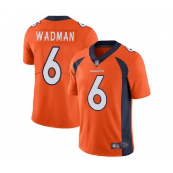 Youth Denver Broncos #6 Colby Wadman Orange Team Color Vapor Untouchable Limited Player Football Jersey - Ujersey