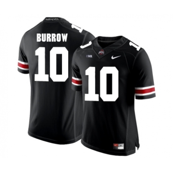 Ohio State Buckeyes 10 Joe Burrow Black College Football Jersey - Ujersey