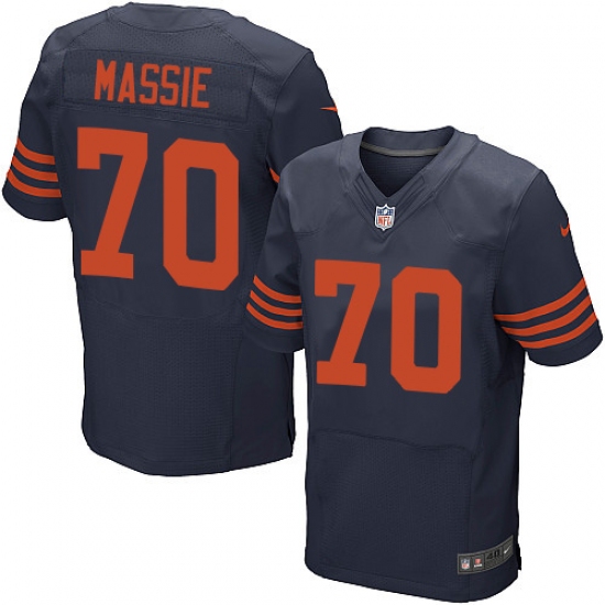 Men's Nike Chicago Bears #70 Bobby Massie Elite Navy Blue Alternate NFL Jersey - Ujersey