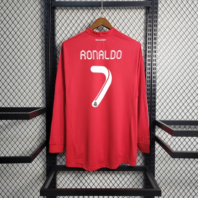 Real Madrid Retro Jersey Away Long Sleeve Soccer Shirt 2011/12