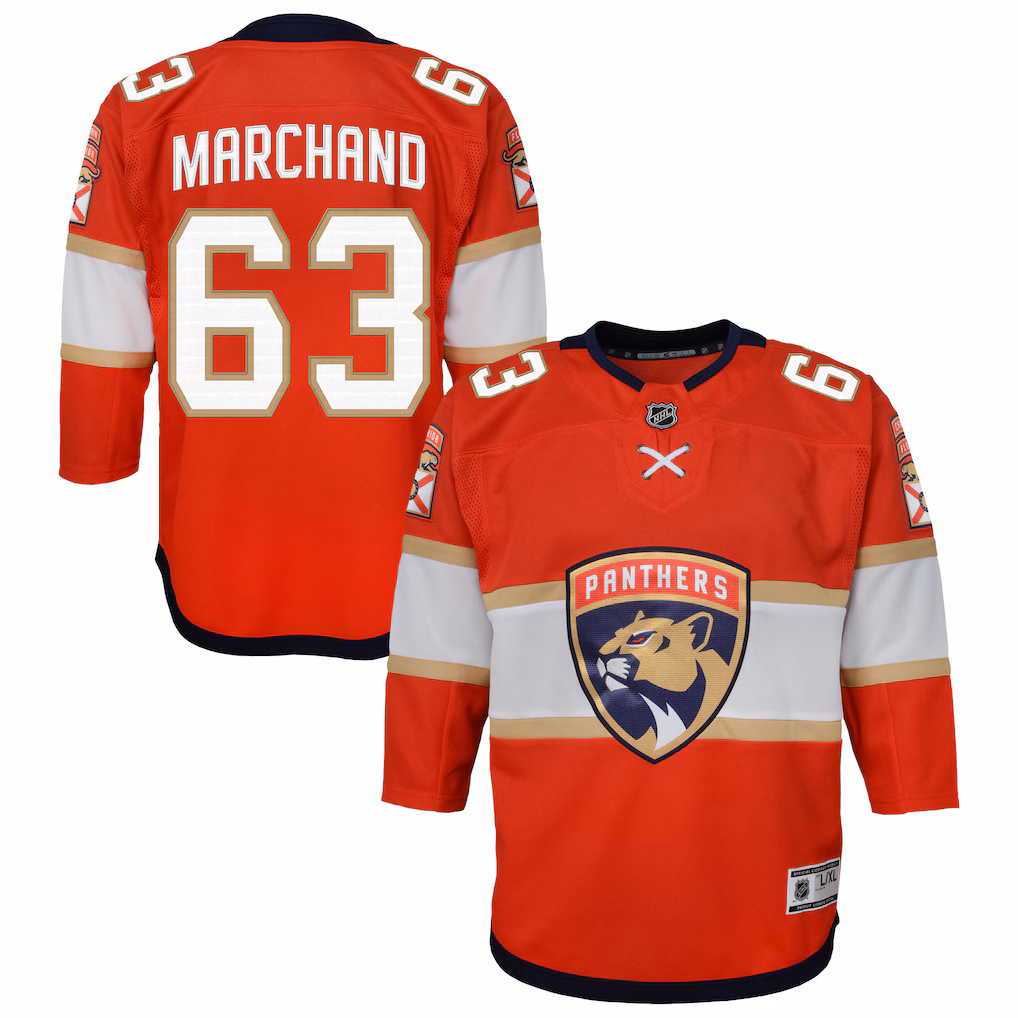 Youth Florida Panthers Brad Marchand Outerstuff Red Premier Player Jersey - SUjersey01
