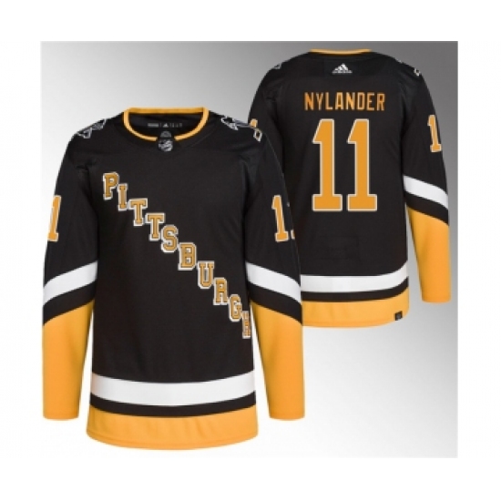 Men's Pittsburgh Penguins #11 Alex Nylander Black Stitched Jersey - Ujersey