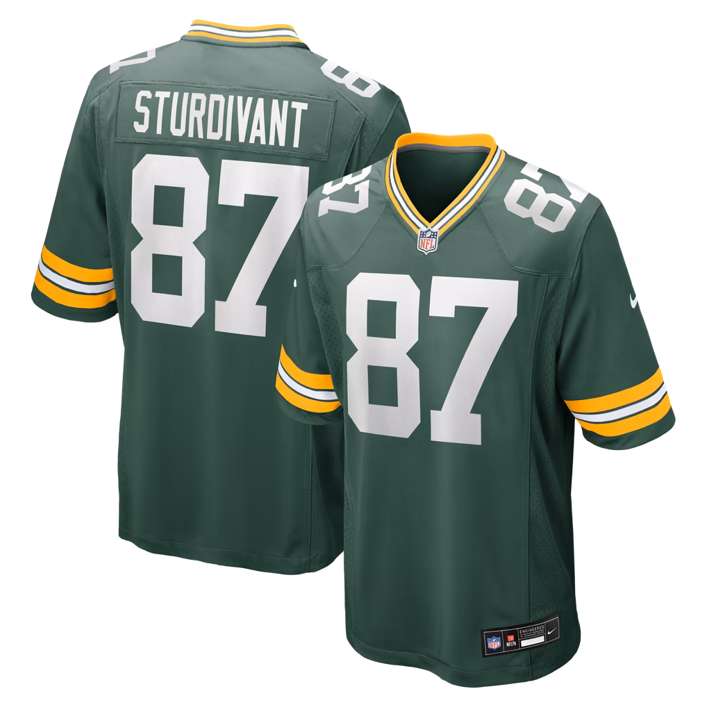 Men's Green Bay Packers J. Michael Sturdivant Nike Green Team Game Jersey - U-jersey