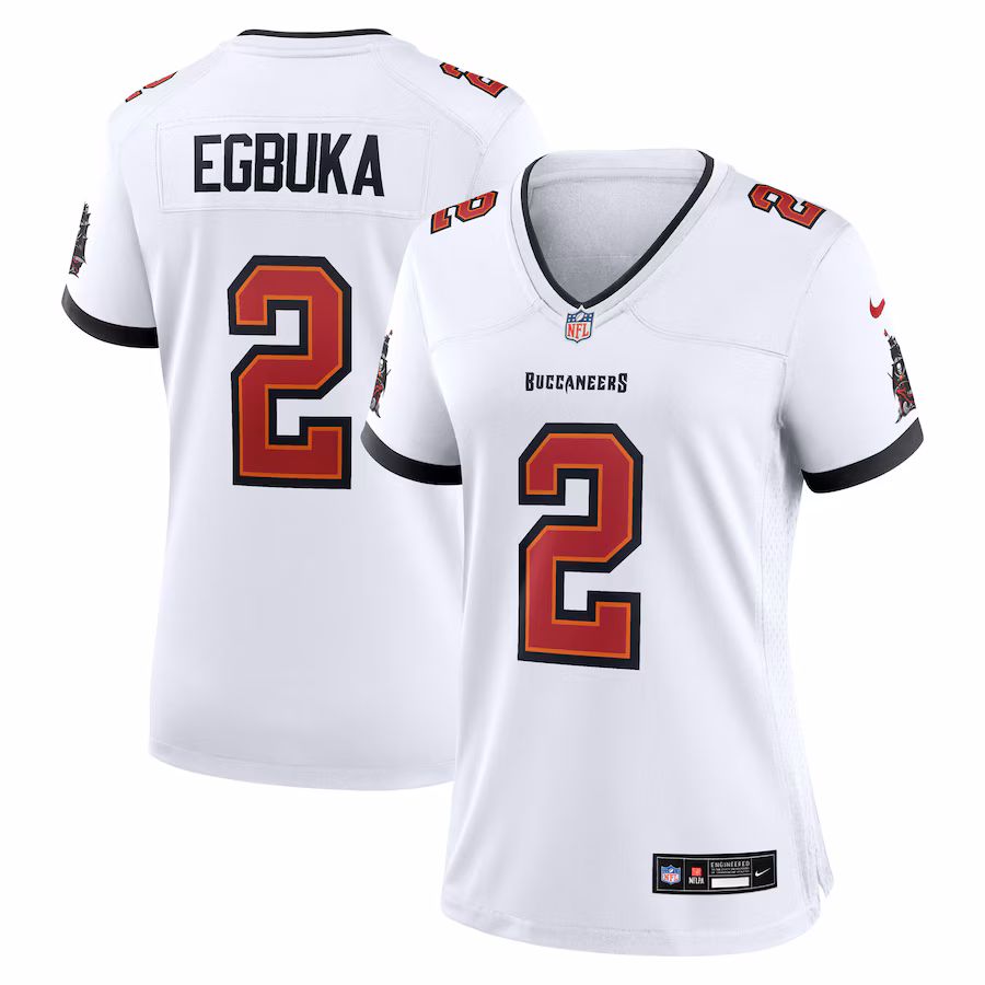 Women's Tampa Bay Buccaneers Emeka Egbuka Nike White Game Jersey - Ujersey