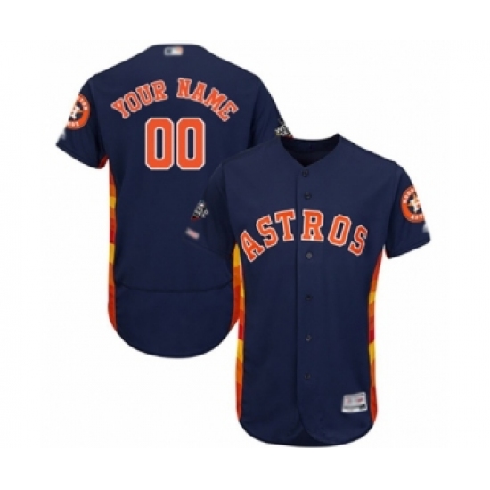 Men's Houston Astros Customized Navy Blue Alternate Flex Base Authentic Collection 2019 World Series Bound Baseball Jersey - Ujersey