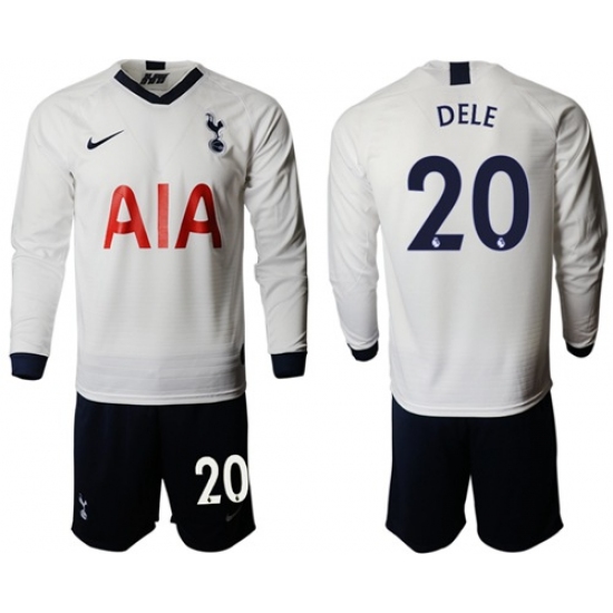 Tottenham Hotspur #20 Dele Home Long Sleeves Soccer Club Jersey