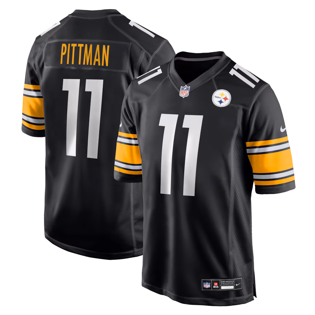 Men's Pittsburgh Steelers Michael Pittman Jr. Nike Black Game Jersey - Vujersey Los Angeles Rams