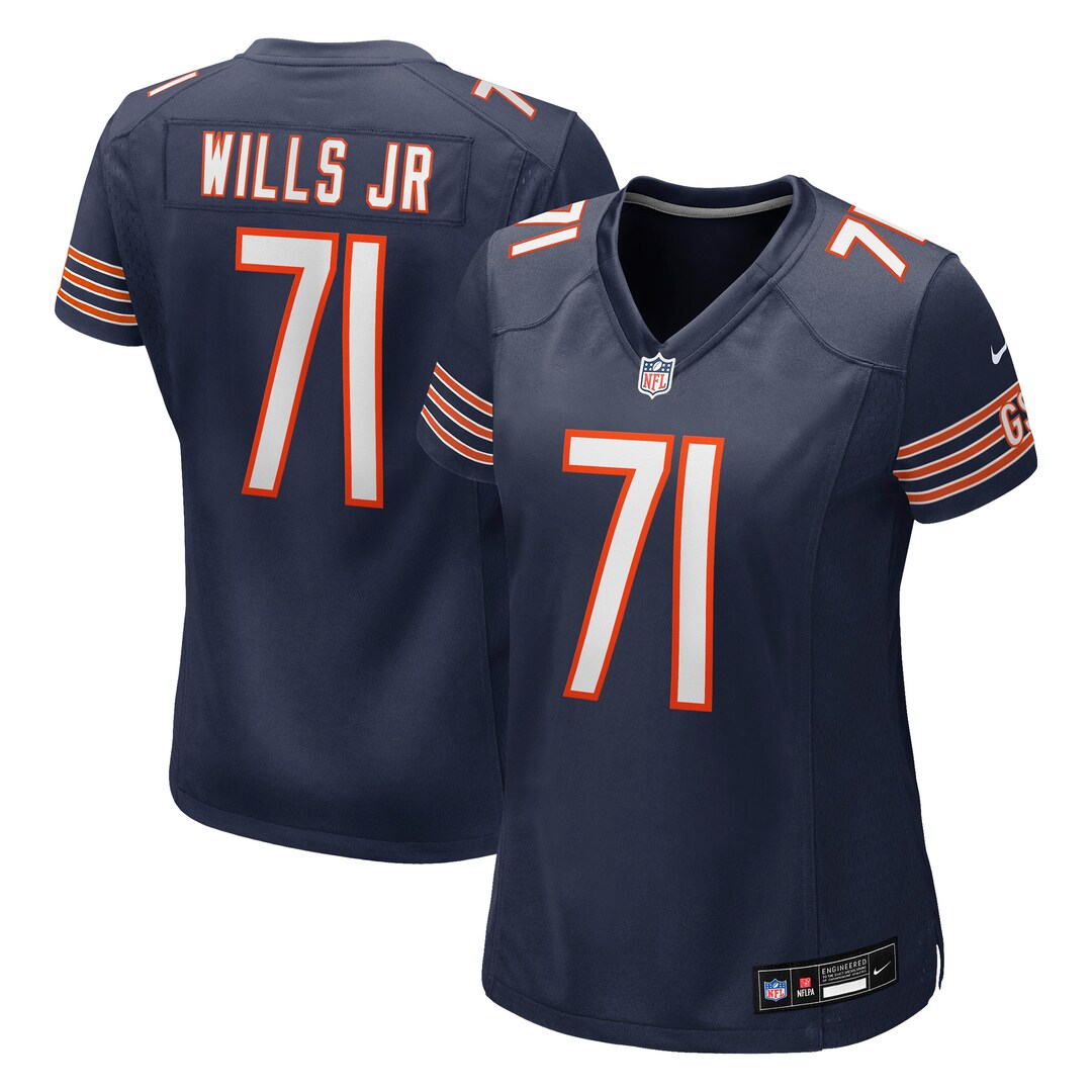 Women's Chicago Bears Jedrick Wills Jr. Nike Navy Team Game Jersey