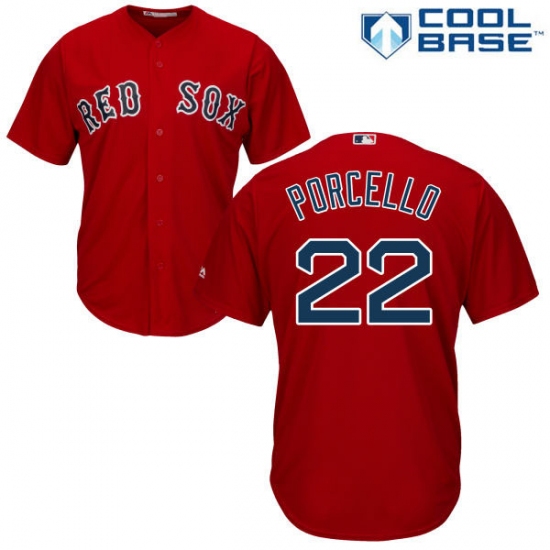 Youth Majestic Boston Red Sox #22 Rick Porcello Replica Red Alternate Home Cool Base MLB Jersey - Ujersey