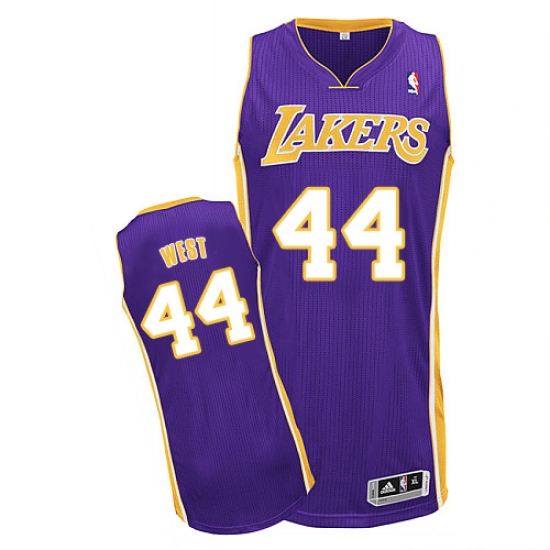Men's Adidas Los Angeles Lakers #44 Jerry West Authentic Purple Road NBA Jersey - Ujersey