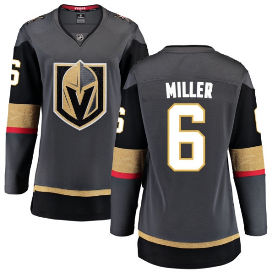Women's Vegas Golden Knights #6 Colin Miller Authentic Black Home Fanatics Branded Breakaway NHL Jersey - Ujersey