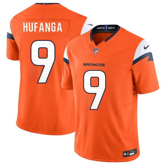 Men's Denver Broncos #9 Talanoa Hufanga Orange 2025 F.U.S.E. Vapor Limited Football Stitched Jersey - Ujersey
