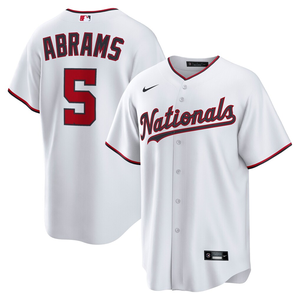 Men's  Washington Nationals CJ Abrams Nike White Home Replica Jersey - ujerseystore