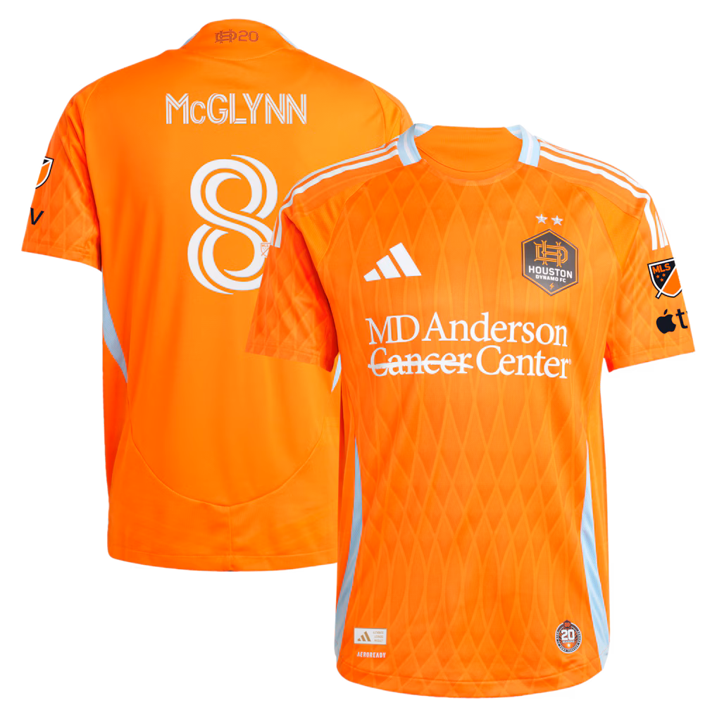 Men's Houston Dynamo FC Jack McGlynn adidas Orange 2025 Season 20 On-Field Authentic Jersey
