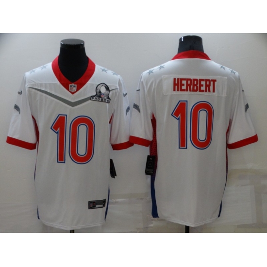 Men's Los Angeles Chargers #10 Justin Herbert Nike White 2022 AFC Pro Bowl Game Jersey - Ujersey