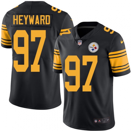 Youth Nike Pittsburgh Steelers #97 Cameron Heyward Limited Black Rush Vapor Untouchable NFL Jersey - Ujersey