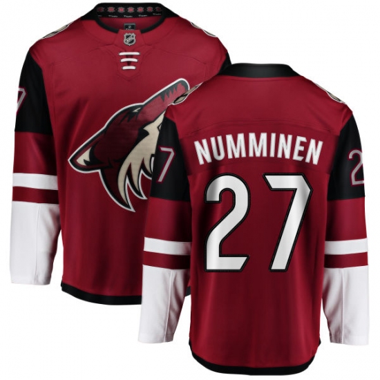Youth Arizona Coyotes #27 Teppo Numminen Fanatics Branded Burgundy Red Home Breakaway NHL Jersey - Ujersey