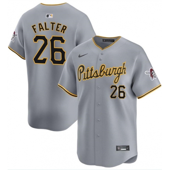 Men's Pittsburgh Pirates #26 Bailey Falter Gray Away Limited Baseball Stitched Jersey - Ujersey