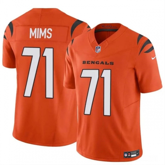 Men's Cincinnati Bengals #71 Amarius Mims Orange 2024 Draft F.U.S.E Vapor Untouchable Limited Football Stitched Jersey - Ujersey
