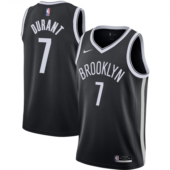 Men's Brooklyn Nets #7 Kevin Durant Nike Black 2020-21 Swingman Jersey - Ujersey