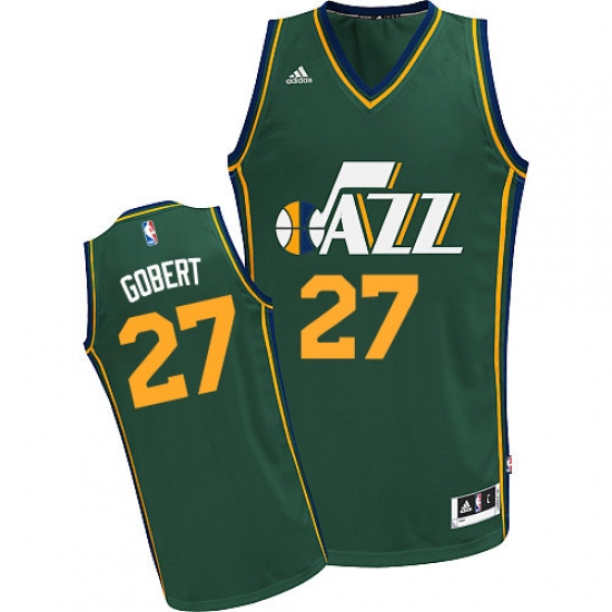 Men's Adidas Utah Jazz #27 Rudy Gobert Swingman Green Alternate NBA Jersey - Ujersey