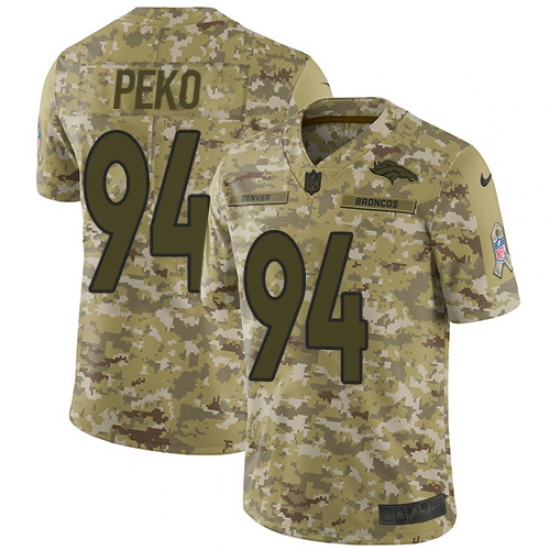 Youth Nike Denver Broncos #94 Domata Peko Limited Camo 2018 Salute to Service NFL Jersey - Ujersey
