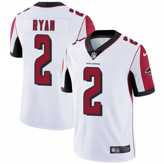 Youth Nike Atlanta Falcons #2 Matt Ryan White Vapor Untouchable Limited Player NFL Jersey - Ujersey