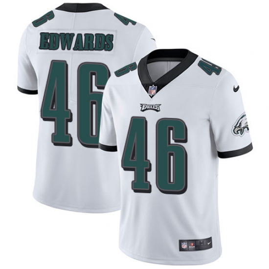 Youth Nike Philadelphia Eagles #46 Herman Edwards White Vapor Untouchable Limited Player NFL Jersey - Ujersey