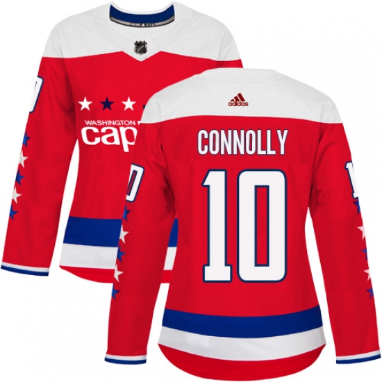 Women's Adidas Washington Capitals #10 Brett Connolly Authentic Red Alternate NHL Jersey - Ujersey
