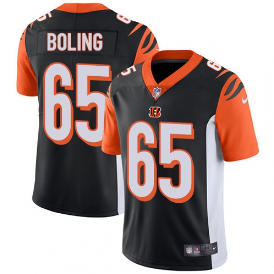 Men's Nike Cincinnati Bengals #65 Clint Boling Vapor Untouchable Limited Black Team Color NFL Jersey
