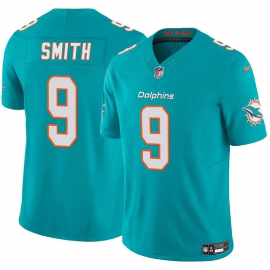 Men's Miami Dolphins #9 Jonnu Smith Aqua 2024 F.U.S.E Vapor Limited Stitched Football Jersey - Ujersey