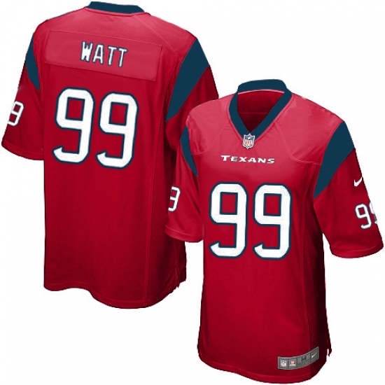 Men's Nike Houston Texans #99 J.J. Watt Game Red Alternate NFL Jersey - Ujersey
