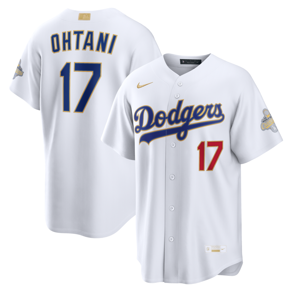 Men's Los Angeles Dodgers Shohei Ohtani Nike White 2026 Gold Collection Stadium Jersey - U-jersey