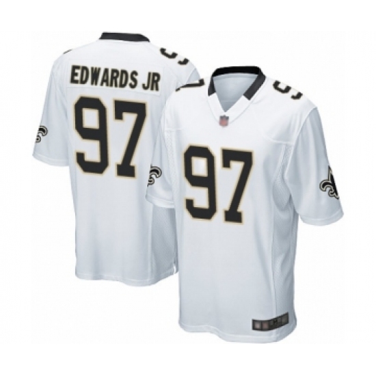 Men's New Orleans Saints #97 Mario Edwards Jr Game White Football Jersey - Ujersey