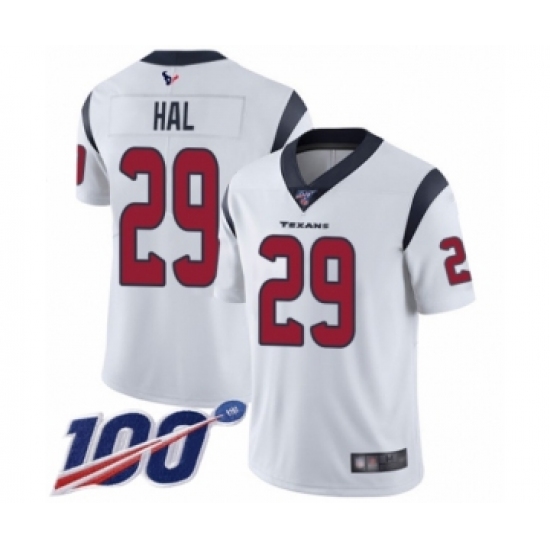 Men's Houston Texans #29 Andre Hal White Vapor Untouchable Limited Player 100th Season Football Jersey - Ujersey