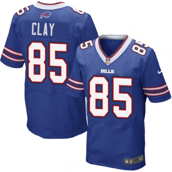Men's Nike Buffalo Bills #85 Charles Clay Elite Royal Blue Team Color NFL Jersey - Ujersey