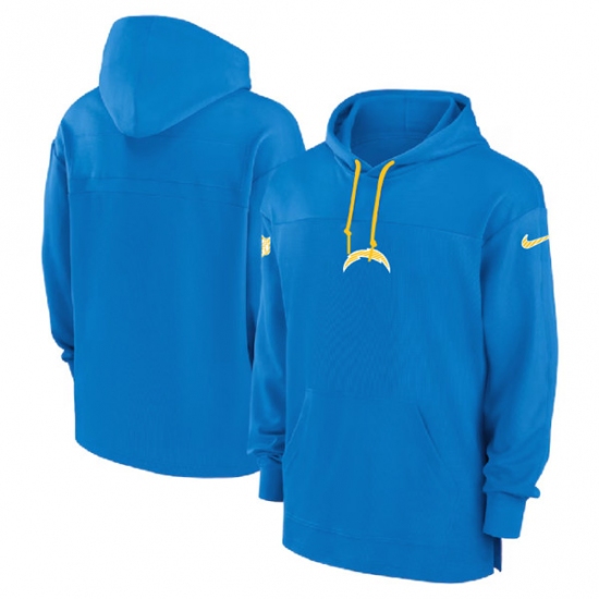 Men's Los Angeles Chargers Blue Performance Pullover Hoodie - Ujersey NHL