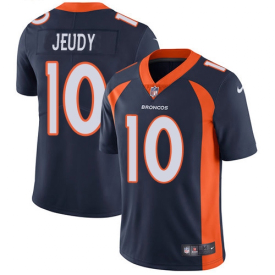 Youth Denver Broncos #10 Jerry Jeudy Navy Blue Alternate Stitched Vapor Untouchable Limited Jersey - Ujersey
