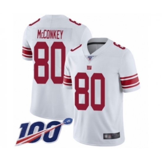 Men's New York Giants #80 Phil McConkey White Vapor Untouchable Limited Player 100th Season Football Jersey - Ujersey