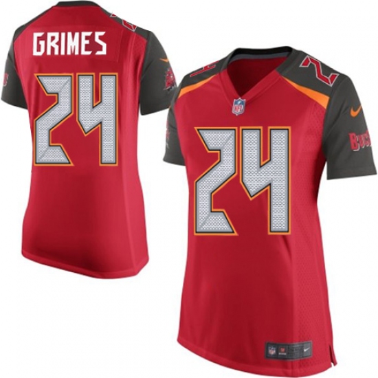 Women's Nike Tampa Bay Buccaneers #24 Brent Grimes Game Red Team Color NFL Jersey - Ujersey